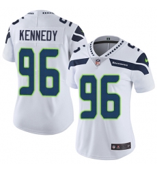 Women's Nike Seattle Seahawks #96 Cortez Kennedy Elite White NFL Jersey