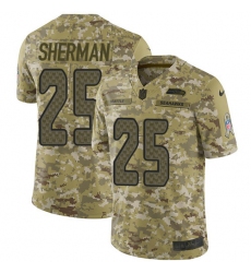 Men's Nike Seattle Seahawks #25 Richard Sherman Limited Camo 2018 Salute to Service NFL Jersey