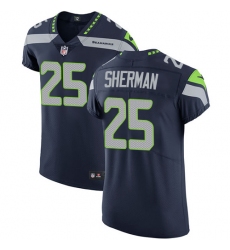 Men's Nike Seattle Seahawks #25 Richard Sherman Steel Blue Team Color Vapor Untouchable Elite Player NFL Jersey