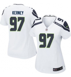 Women's Nike Seattle Seahawks #97 Patrick Kerney Game White NFL Jersey