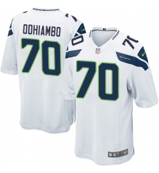 Men's Nike Seattle Seahawks #70 Rees Odhiambo Game White NFL Jersey