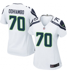 Women's Nike Seattle Seahawks #70 Rees Odhiambo Game White NFL Jersey