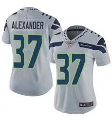 Women's Nike Seattle Seahawks #37 Shaun Alexander Elite Grey Alternate NFL Jersey