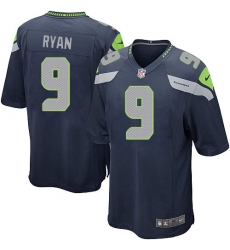 Men's Nike Seattle Seahawks #9 Jon Ryan Game Steel Blue Team Color NFL Jersey