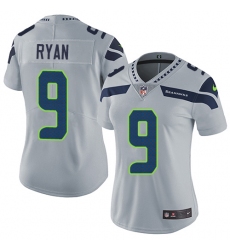 Women's Nike Seattle Seahawks #9 Jon Ryan Elite Grey Alternate NFL Jersey