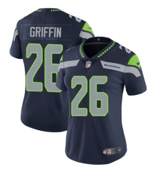Women's Nike Seattle Seahawks #26 Shaquill Griffin Elite Steel Blue Team Color NFL Jersey