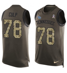 Men's Nike Tennessee Titans #78 Curley Culp Limited Green Salute to Service Tank Top NFL Jersey