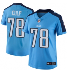 Women's Nike Tennessee Titans #78 Curley Culp Elite Light Blue Team Color NFL Jersey