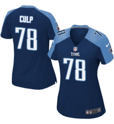 Women's Nike Tennessee Titans #78 Curley Culp Game Navy Blue Alternate NFL Jersey