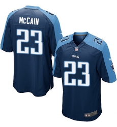 Men's Nike Tennessee Titans #23 Brice McCain Game Navy Blue Alternate NFL Jersey