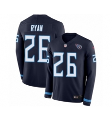 Men's Nike Tennessee Titans #26 Logan Ryan Limited Navy Blue Therma Long Sleeve NFL Jersey