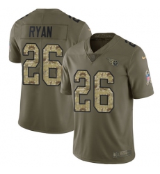 Youth Nike Tennessee Titans #26 Logan Ryan Limited Olive/Camo 2017 Salute to Service NFL Jersey
