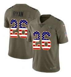 Youth Nike Tennessee Titans #26 Logan Ryan Limited Olive/USA Flag 2017 Salute to Service NFL Jersey