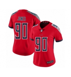 Women's Tennessee Titans #90 DaQuan Jones Limited Red Inverted Legend Football Jersey