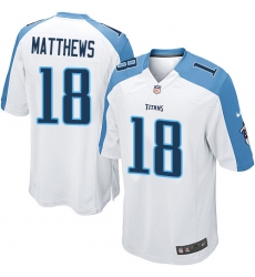 Men's Nike Tennessee Titans #18 Rishard Matthews Game White NFL Jersey