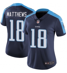 Women's Nike Tennessee Titans #18 Rishard Matthews Elite Navy Blue Alternate NFL Jersey