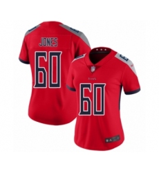 Women's Tennessee Titans #60 Ben Jones Limited Red Inverted Legend Football Jersey