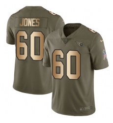 Youth Nike Tennessee Titans #60 Ben Jones Limited Olive/Gold 2017 Salute to Service NFL Jersey