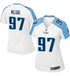 Women's Nike Tennessee Titans #97 Karl Klug Game White NFL Jersey