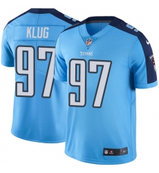 Youth Nike Tennessee Titans #97 Karl Klug Elite Light Blue Team Color NFL Jersey