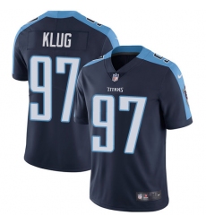 Youth Nike Tennessee Titans #97 Karl Klug Elite Navy Blue Alternate NFL Jersey