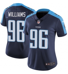 Women's Nike Tennessee Titans #96 Sylvester Williams Elite Navy Blue Alternate NFL Jersey