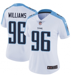 Women's Nike Tennessee Titans #96 Sylvester Williams Elite White NFL Jersey