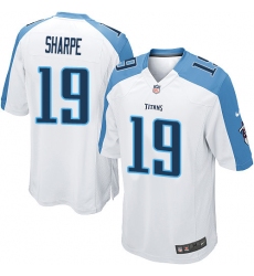 Men's Nike Tennessee Titans #19 Tajae Sharpe Game White NFL Jersey