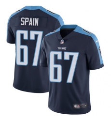 Men's Nike Tennessee Titans #67 Quinton Spain Navy Blue Alternate Vapor Untouchable Limited Player NFL Jersey