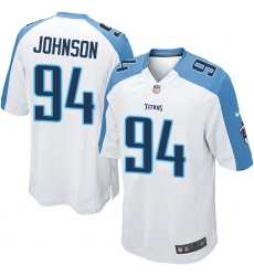 Men's Nike Tennessee Titans #94 Austin Johnson Game White NFL Jersey
