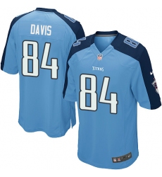 Men's Nike Tennessee Titans #84 Corey Davis Game Light Blue Team Color NFL Jersey