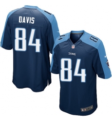 Men's Nike Tennessee Titans #84 Corey Davis Game Navy Blue Alternate NFL Jersey