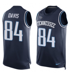 Men's Nike Tennessee Titans #84 Corey Davis Limited Navy Blue Player Name & Number Tank Top Tank Top NFL Jersey