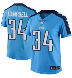 Women's Nike Tennessee Titans #34 Earl Campbell Elite Light Blue Team Color NFL Jersey