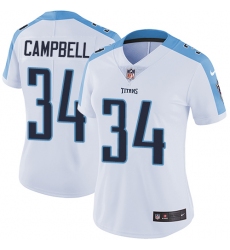 Women's Nike Tennessee Titans #34 Earl Campbell Elite White NFL Jersey