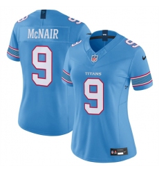 Women's Tennessee Titans #9 Steve McNair Light Blue 2026 F.U.S.E. Vapor Limited Stitched Football Jersey(Run Small)