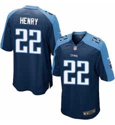Men's Nike Tennessee Titans #22 Derrick Henry Game Navy Blue Alternate NFL Jersey