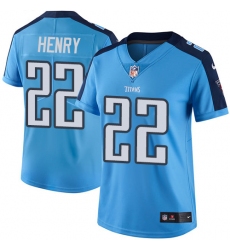 Women's Nike Tennessee Titans #22 Derrick Henry Elite Light Blue Team Color NFL Jersey