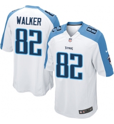 Men's Nike Tennessee Titans #82 Delanie Walker Game White NFL Jersey