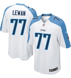 Men's Nike Tennessee Titans #77 Taylor Lewan Game White NFL Jersey