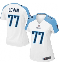 Women's Nike Tennessee Titans #77 Taylor Lewan Game White NFL Jersey