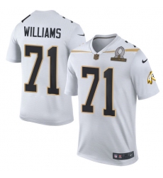 Men's Nike Washington Redskins #71 Trent Williams Elite White Team Rice 2016 Pro Bowl NFL Jersey