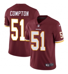 Youth Nike Washington Redskins #51 Will Compton Elite Burgundy Red Team Color NFL Jersey