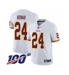Men's Washington Redskins #24 Josh Norman White Vapor Untouchable Limited Player 100th Season Football Jersey