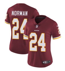 Women's Nike Washington Redskins #24 Josh Norman Burgundy Red Team Color Vapor Untouchable Limited Player NFL Jersey
