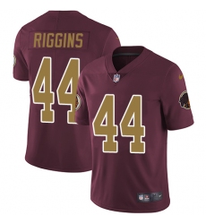 Youth Nike Washington Redskins #44 John Riggins Elite Burgundy Red/Gold Number Alternate 80TH Anniversary NFL Jersey