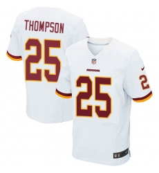 Men's Nike Washington Redskins #25 Chris Thompson Elite White NFL Jersey
