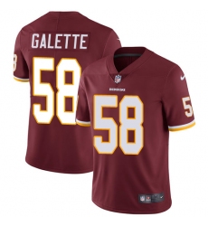 Youth Nike Washington Redskins #58 Junior Galette Elite Burgundy Red Team Color NFL Jersey