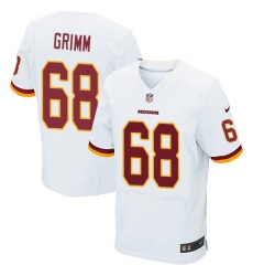 Men's Nike Washington Redskins #68 Russ Grimm Elite White NFL Jersey