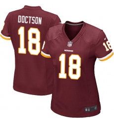 Women's Nike Washington Redskins #18 Josh Doctson Game Burgundy Red Team Color NFL Jersey